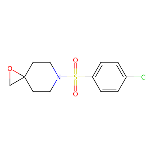 6-[(4-Chlorophenyl)sulfonyl]-1-oxa-6-azaspiro[2.5]octane structure