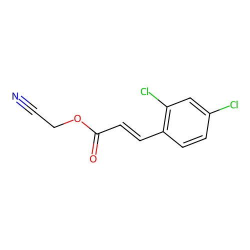Cyanomethyl 3-(2,4-dichlorophenyl)prop-2-enoate structure