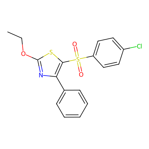 5-(4-Chlorophenyl)sulfonyl-2-ethoxy-4-phenyl-1,3-thiazole structure