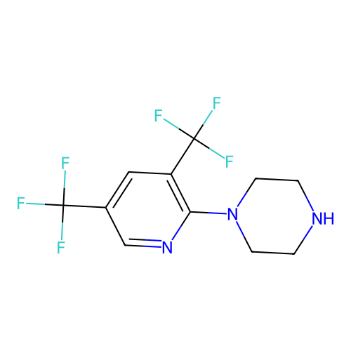 1-[3,5-Bis(trifluoromethyl)pyridin-2-yl]piperazine structure