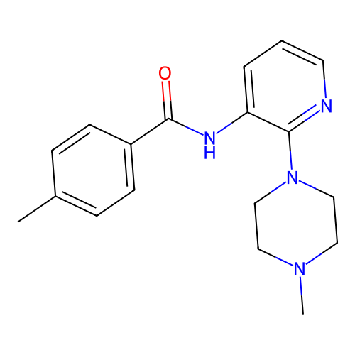 4-methyl-N-[2-(4-methylpiperazin-1-yl)pyridin-3-yl]benzamide structure