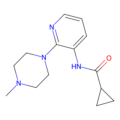 N-[2-(4-methylpiperazin-1-yl)pyridin-3-yl]cyclopropanecarboxamide structure