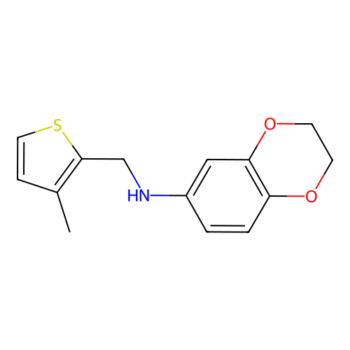 N-[(3-methylthiophen-2-yl)methyl]-2,3-dihydro-1,4-benzodioxin-6-amine structure