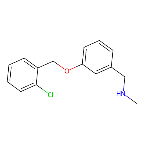 1-{3-[(2-chlorobenzyl)oxy]phenyl}-N-methylmethanamine structure
