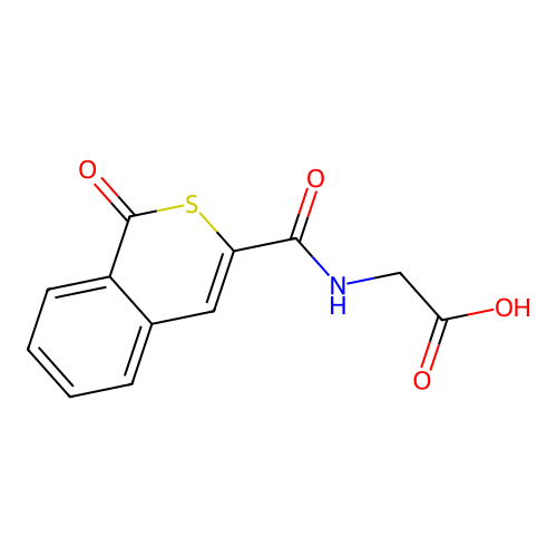 2-[(1-Oxobenzo[d]thiin-3-yl)carbonylamino]acetic acid structure