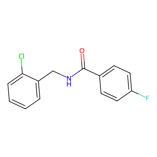 N-[(2-chlorophenyl)methyl]-4-fluorobenzamide structure