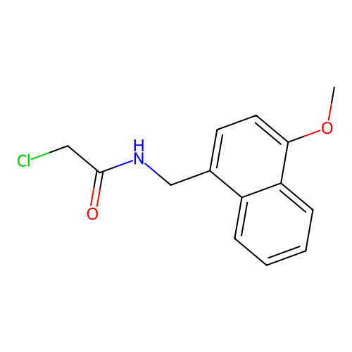 2-chloro-N-[(4-methoxy-1-naphthyl)methyl]acetamide structure