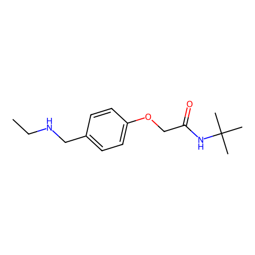 N-(tert-butyl)-2-{4-[(ethylamino)methyl]phenoxy}acetamide structure