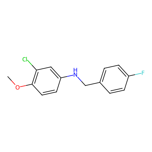 3-Chloro-N-(4-fluorobenzyl)-4-methoxyaniline structure