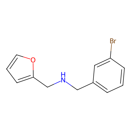 1-(3-bromophenyl)-N-(furan-2-ylmethyl)methanamine structure