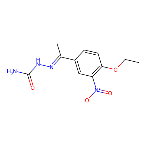 2-[1-(4-Ethoxy-3-nitrophenyl)ethylidene]hydrazinecarboxamide structure
