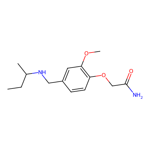 2-{4-[(Sec-butylamino)methyl]-2-methoxyphenoxy}acetamide structure