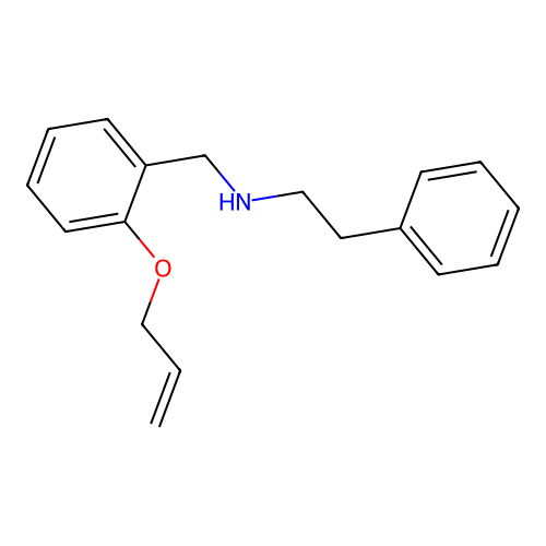 (2-Phenylethyl)({[2-(prop-2-en-1-yloxy)phenyl]methyl})amine structure