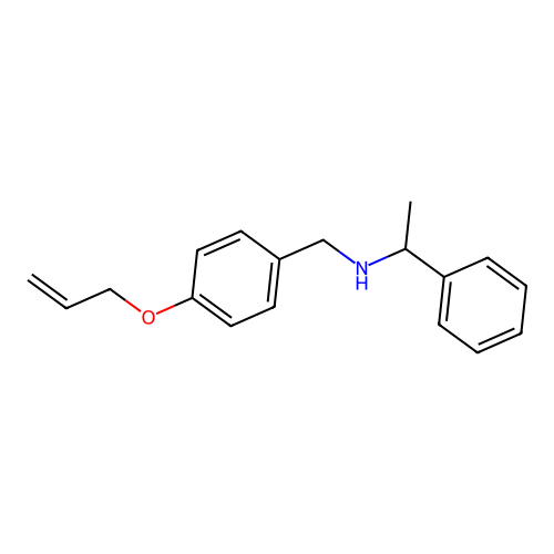 N-[4-(allyloxy)benzyl]-N-(1-phenylethyl)amine structure