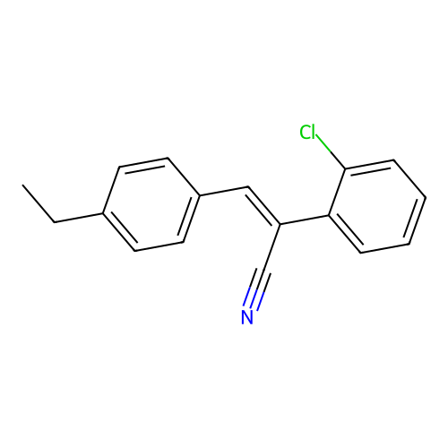 2-(2-Chlorophenyl)-3-(4-ethylphenyl)prop-2-enenitrile structure