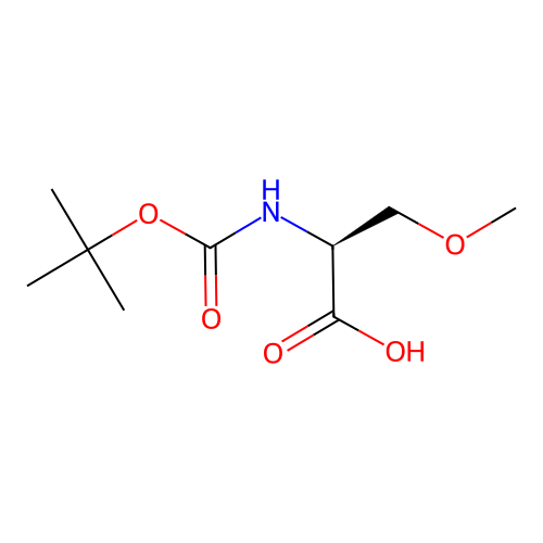 (2S)-2-(((tert-butoxy)carbonyl)amino)-3-methoxypropanoic acid structure