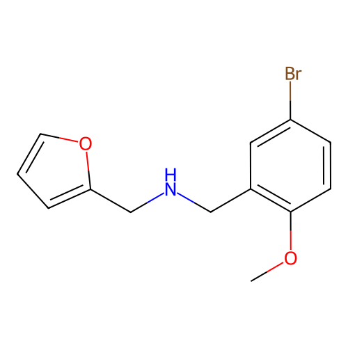N-(5-bromo-2-methoxybenzyl)-N-(2-furylmethyl)amine structure