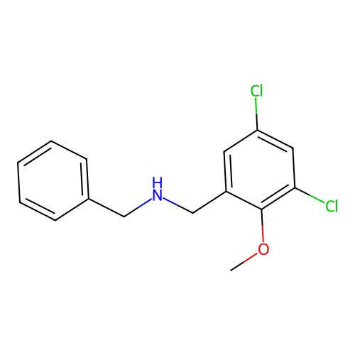 N-benzyl-N-(3,5-dichloro-2-methoxybenzyl)amine structure