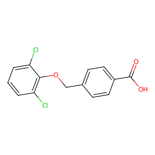 4-[(2,6-Dichlorophenoxy)methyl]benzoic acid structure