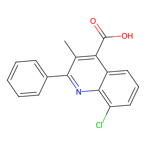 8-Chloro-3-methyl-2-phenylquinoline-4-carboxylic acid structure