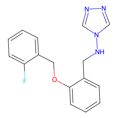 N-{2-[(2-fluorobenzyl)oxy]benzyl}-4H-1,2,4-triazol-4-amine structure