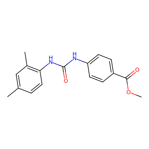 Methyl 4-{[(2,4-dimethylphenyl)carbamoyl]amino}benzoate structure