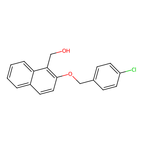 {2-[(4-Chlorobenzyl)oxy]naphthalen-1-yl}methanol structure