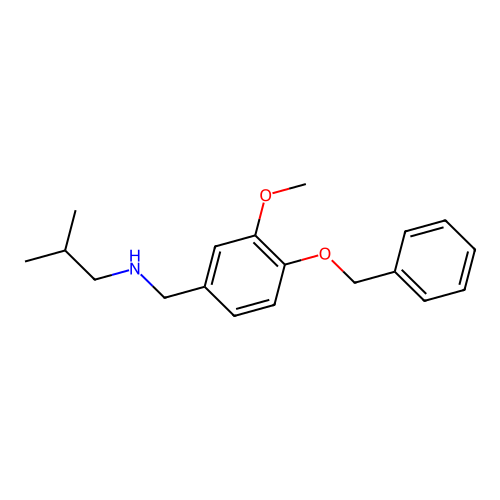 {[4-(Benzyloxy)-3-methoxyphenyl]methyl}(2-methylpropyl)amine structure