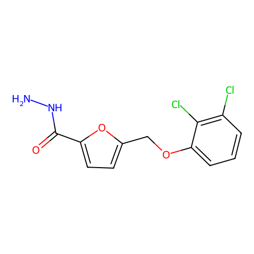 5-[(2,3-Dichlorophenoxy)methyl]furan-2-carbohydrazide structure