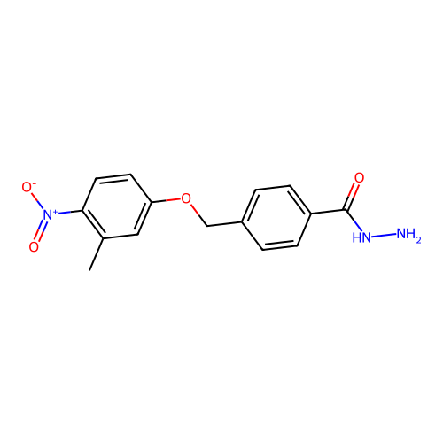 4-[(3-Methyl-4-nitrophenoxy)methyl]benzohydrazide structure