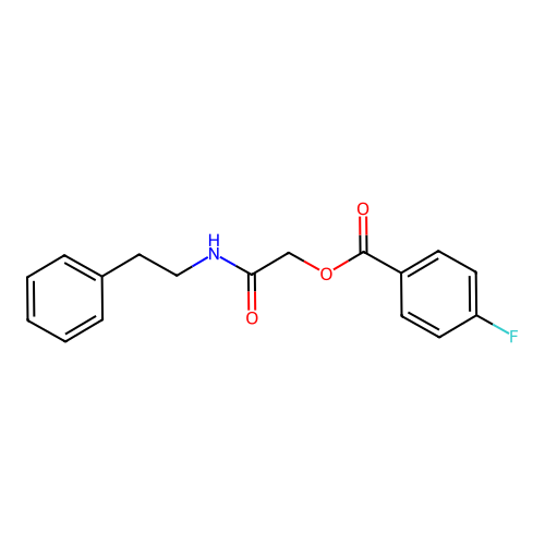 [(2-Phenylethyl)carbamoyl]methyl 4-fluorobenzoate structure