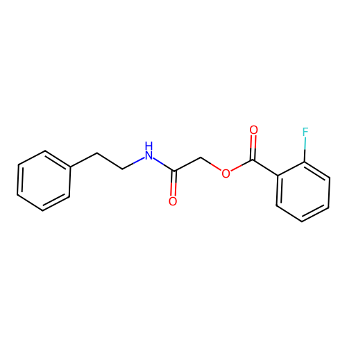 [(2-Phenylethyl)carbamoyl]methyl 2-fluorobenzoate structure