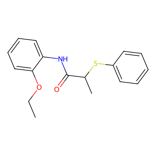 N-(2-ethoxyphenyl)-2-phenylsulfanylpropanamide structure
