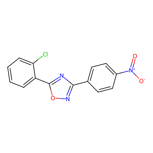 5-(2-Chlorophenyl)-3-(4-nitrophenyl)-1,2,4-oxadiazole structure