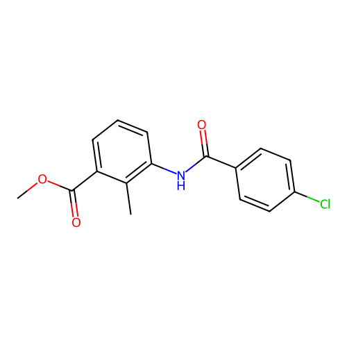 Methyl 3-{[(4-chlorophenyl)carbonyl]amino}-2-methylbenzoate structure