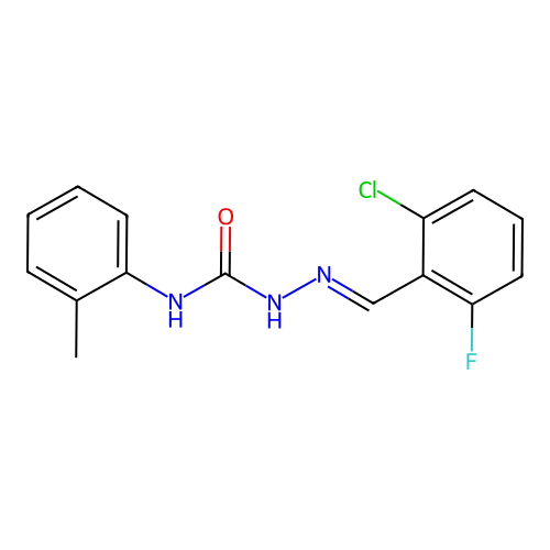 2-[(2-Chloro-6-fluorophenyl)methylene]-N-(2-methylphenyl)hydrazinecarboxamide structure