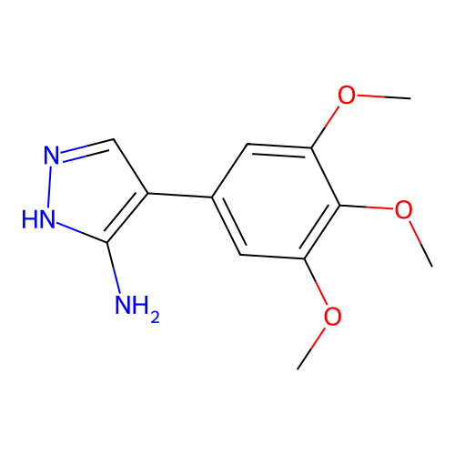4-(3,4,5-Trimethoxyphenyl)-1H-pyrazol-3-amine structure