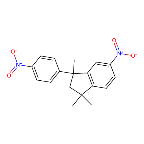 1,1,3-Trimethyl-5-nitro-3-(4-nitrophenyl)indane structure