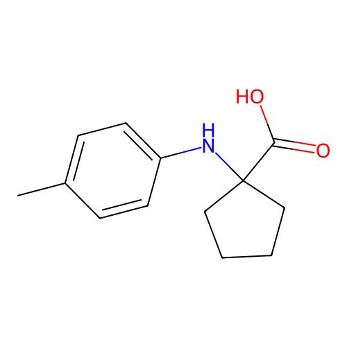 1-[(4-Methylphenyl)amino]cyclopentanecarboxylic acid structure