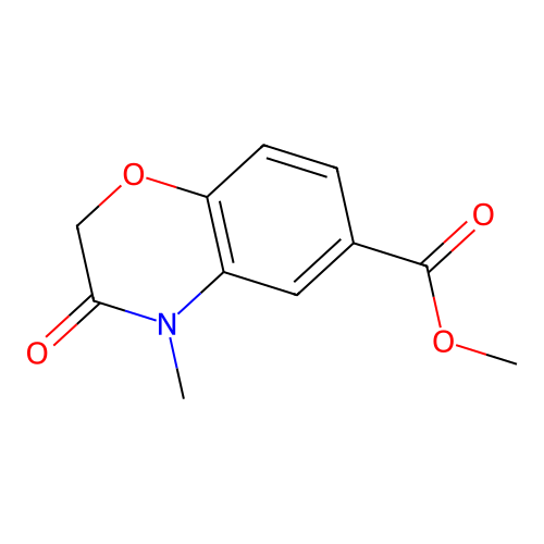methyl 4-methyl-3-oxo-3,4-dihydro-2H-1,4-benzoxazine-6-carboxylate structure