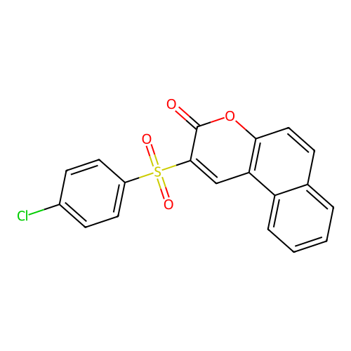 2-(4-Chlorophenyl)sulfonylbenzo[f]chromen-3-one structure