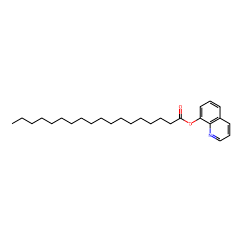 Octadecanoic acid, 8-quinolinyl ester structure