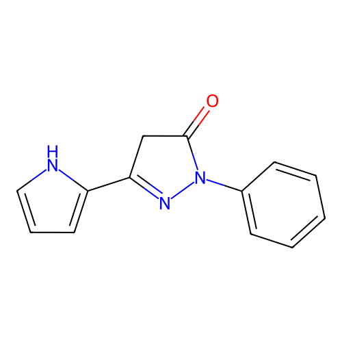 2-phenyl-5-(1H-pyrrol-2-yl)-4H-pyrazol-3-one structure