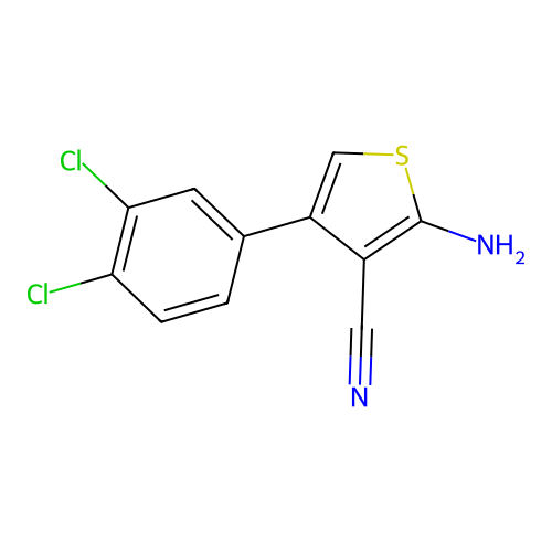 2-Amino-4-(3,4-dichlorophenyl)thiophene-3-carbonitrile structure