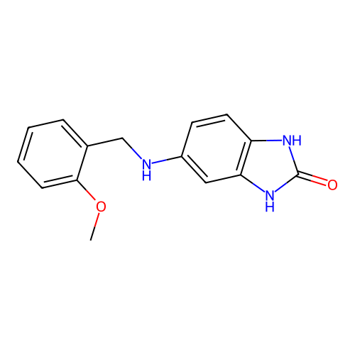 5-{[(2-methoxyphenyl)methyl]amino}-2,3-dihydro-1H-1,3-benzodiazol-2-one structure