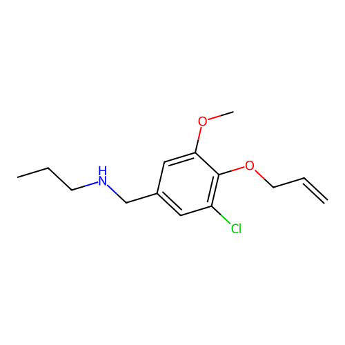 3-Chloro-5-methoxy-4-(2-propen-1-yloxy)-N-propylbenzenemethanamine structure