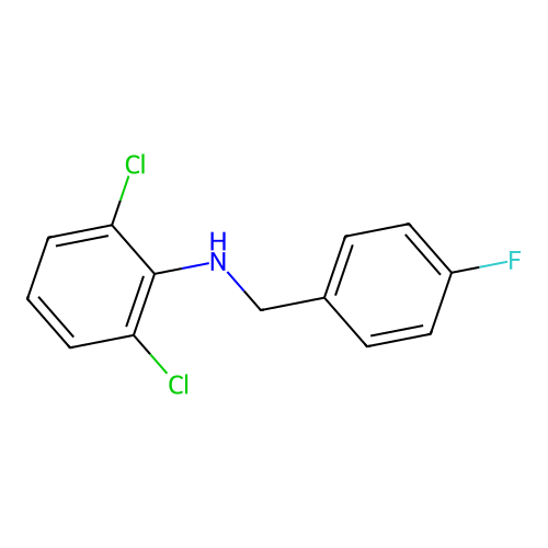 2,6-dichloro-N-[(4-fluorophenyl)methyl]aniline structure