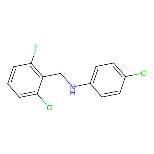 4-chloro-N-(2-chloro-6-fluorobenzyl)aniline structure