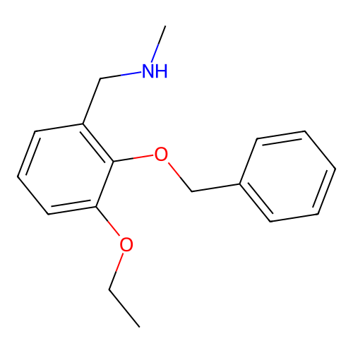 1-[2-(benzyloxy)-3-ethoxyphenyl]-N-methylmethanamine structure