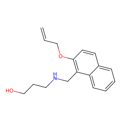 3-({[2-(Prop-2-en-1-yloxy)naphthalen-1-yl]methyl}amino)propan-1-ol structure